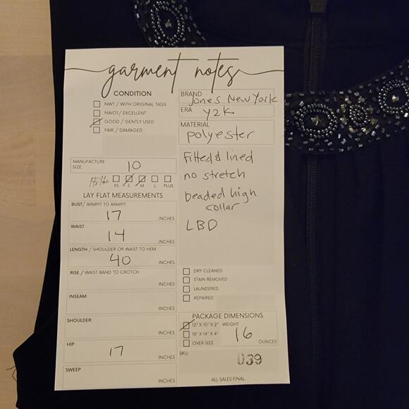 Beaded High Neck Sleeveless Black Dress - Picture 9 of 10